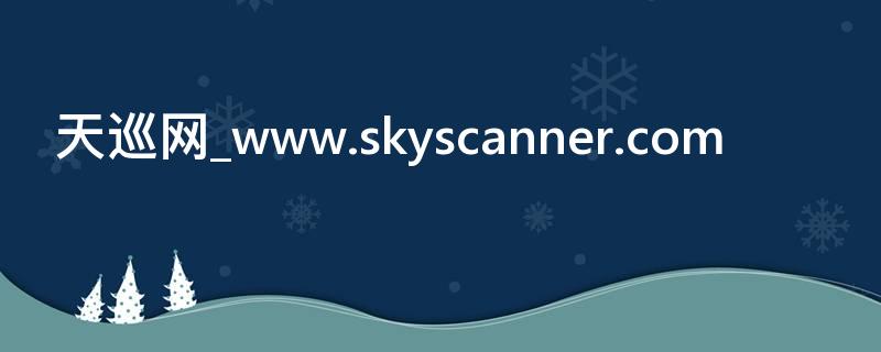 天巡网_www.skyscanner.com